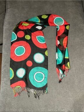Colorful Polka Dot Lightweight Scarf - Headscarf / pashmina